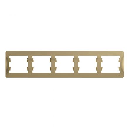 GLOSSA Рамка горизонтальная 5 постов титан