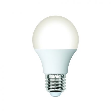Лампа светодиодная LED-A60-5W/4000K/E27/FR/SLS Форма A матовая Белый свет (4000K) ТМ Volpe