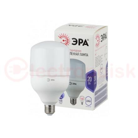 Лампа светодиодная LED POWER T80-20W-6500-E27 (диод, колокол, 20Вт, хол, E27 (40/800) ЭРА