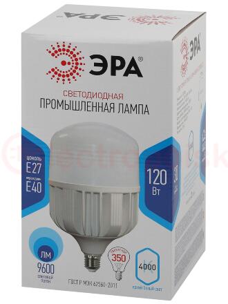 Лампа светодиодная POWER LED POWER T160-120W-4000-E27/E40 E27/E40 120Вт колокол нейтральный белый свет ЭРА