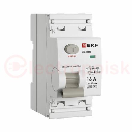 Выключатель дифференциального тока ВД-100N 2P 16А 30мА тип AC эл-мех 6кА PROXIMA