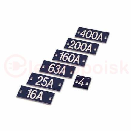 Табличка номинального тока ''80A'', 145х60х1.5мм