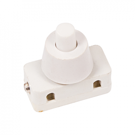 Выключатель-кнопка 250V 2А (2с) ON-OFF  белый (для настольной лампы)  REXANT