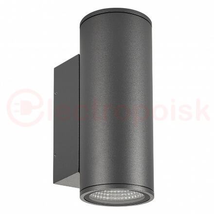 Светильник LGD-FORMA-WALL-TWIN-R90-2x12W Day4000 (GR, 44 deg, 230V) (ARL, IP54 Металл, 3 года)