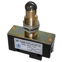 Микровыключатель МП 1105М УХЛ3 2п 10А 660В 1з+1р IP00 толкатель с роликом фронтальный винты