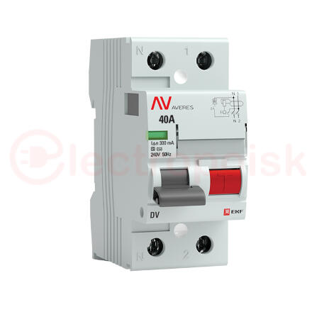 Устройство защитного отключения DV 2P 40А/300мА (S) AVERES