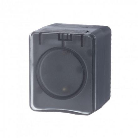 AtlasDesign Profi54 розетка с заземлением со шторками IP54 16А 250B, АНТРАЦИТ, Россия