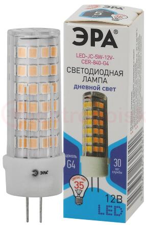 Лампа светодиодная LED 2.5Вт JC 4000К G4 нейтральный капсула 12V