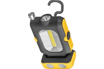 Фонарь светодиодный NPT-W07-ACCU 1Вт LED+3Вт COB LED аккумуляторный пластик