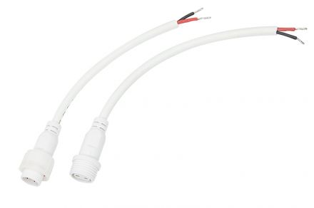 Соединительный кабель (2pin) герметичный (IP67) 2х1,0кв мм  белый