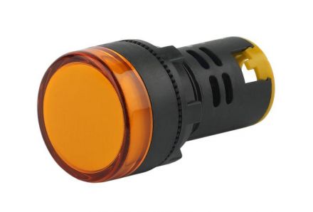 Лампа AD22DS(LED)матрица d22мм желтый 12В AC/DC
