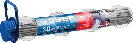 Электроды УОНИ 13/55 с основным покрытием, d 3.0x350 мм, 1,2 кг в ПВХ тубе, Профессионал.