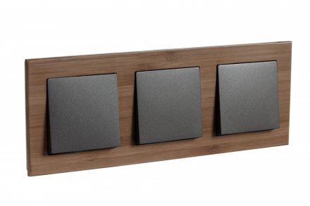 Рамка трехпостовая ATLASDESIGN NATURE, ДЕРЕВО БАМБУК