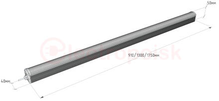 ДБП-38Вт, IP54, 3000К, 4300Лм, призм.рас-ль, L=1.7м, АТ-ССО-43-40-53