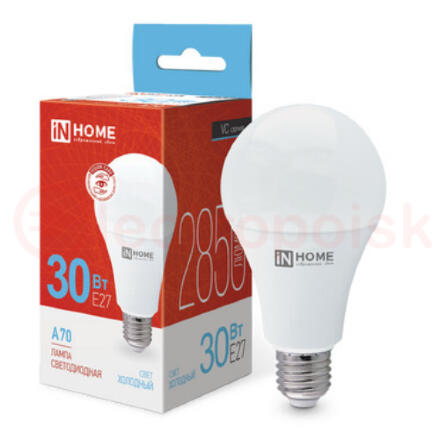 Лампа светодиодная LED-A70-VC 30Вт 230В Е27 6500К 2850Лм IN HOME