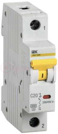 Выключатель автоматический ВА47-60M 1Р 20А 6кА С IEK
