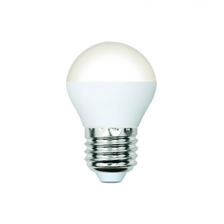 Лампа светодиодная LED-G45-5W/3000K/E27/FR/SLS Форма шар матовая Теплый белый свет (3000K) ТМ Volpe